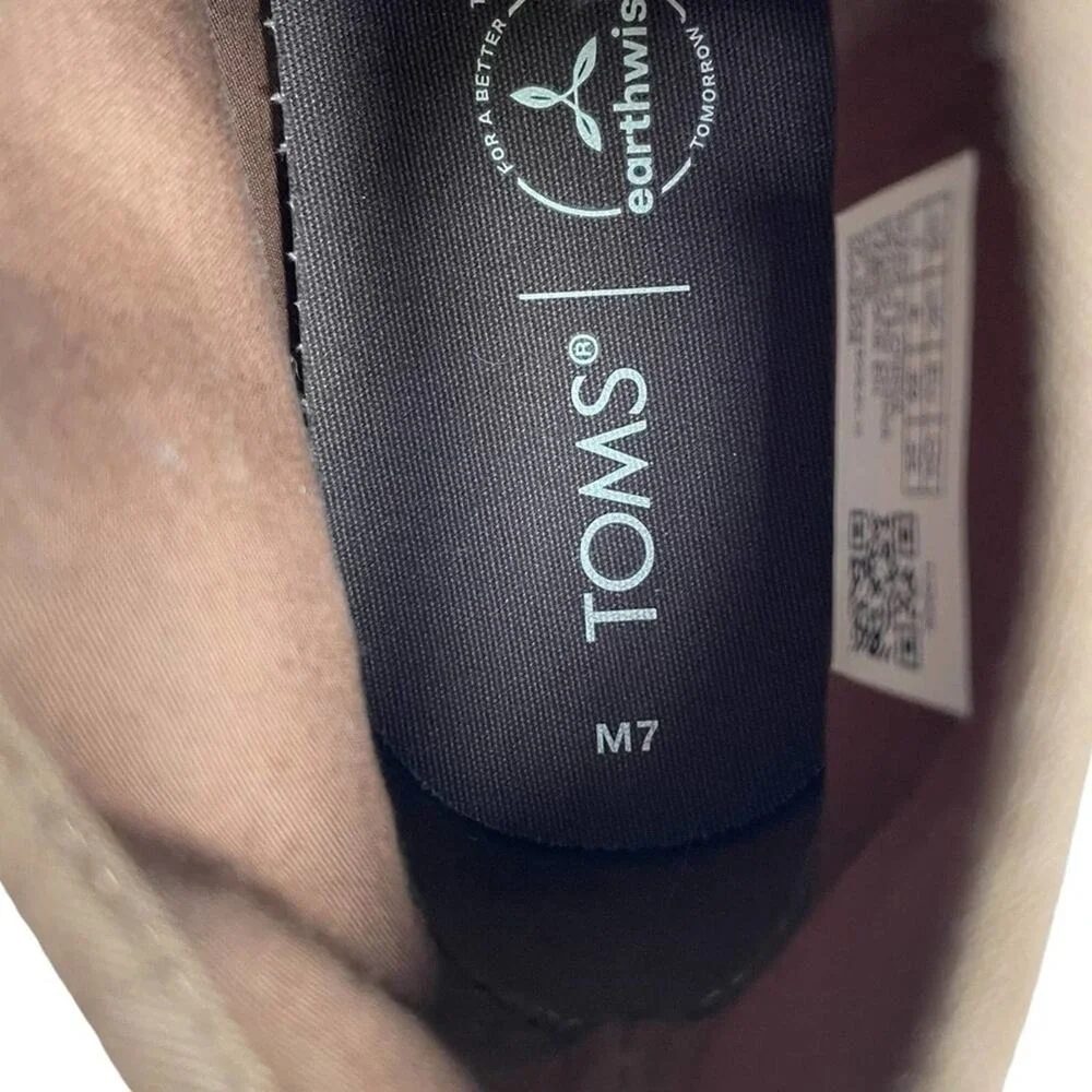 TOMS Mens Brown Canvas Chukka Boots Lace Up Casual‎ Shoes Size 7